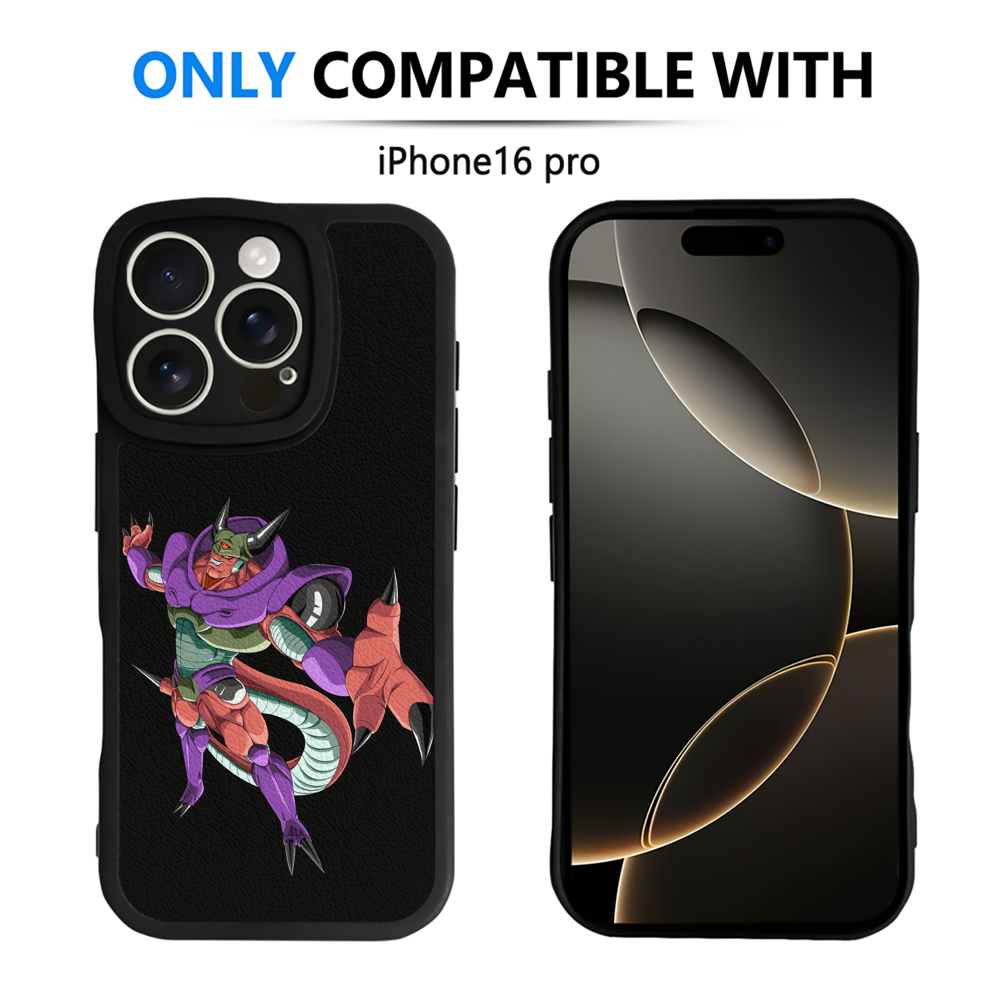 （画像用） ドラゴンボール ジャネンバ DRAGON BALL Janemba 【iPhone 16シリーズ対応】シリコンスマホケース（レザー調） 材質：シリコン